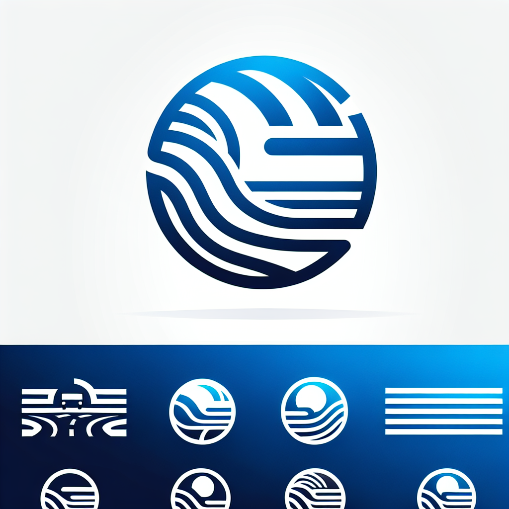 Logo for a parking company using the colours blue and white