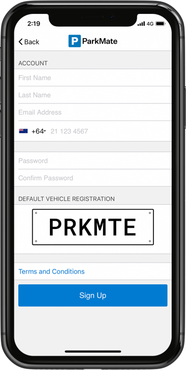 ParkMate Registration